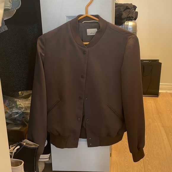 Wilfred Poussin Bomber Jacket Olive Green small Aritzia - Picture 2 of 4